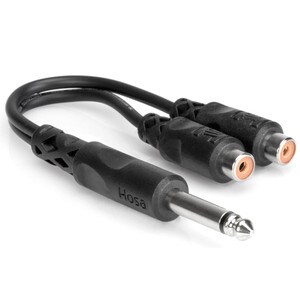 Main product image for Hosa YPR-103 1/4" Male TS to Dual Female RCA Y-Cable241-9060